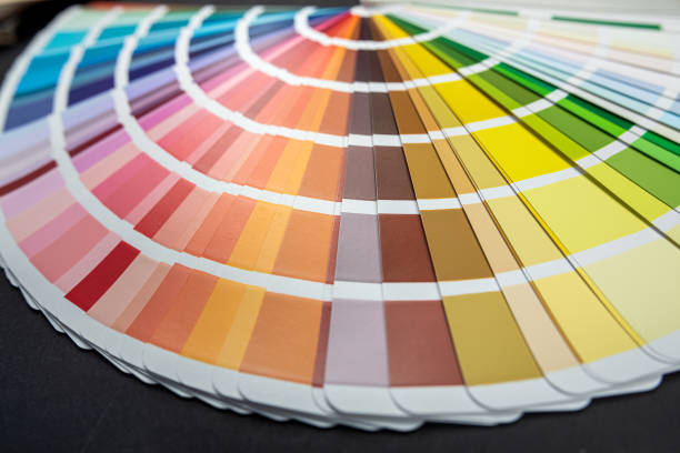 istock many different color palettes sepmler rainbow fan spread out on the table. 1436971836