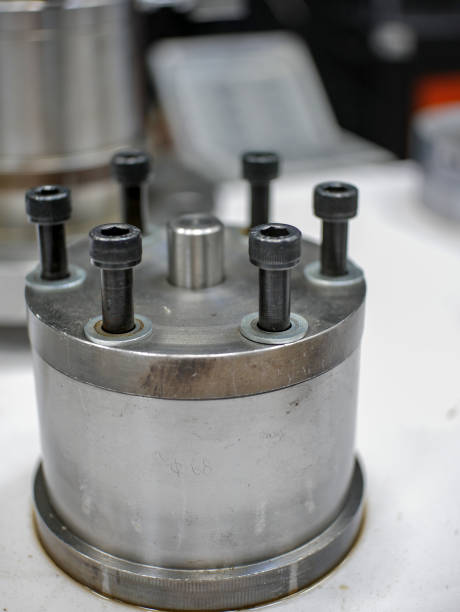 istock Steel cylinder with socket head screws 1436974912