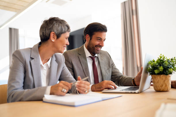 istock Business colleagues working together in the office 1436978509