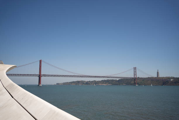 istock Shaped monument leading the eyes to a long bridge 1436978879