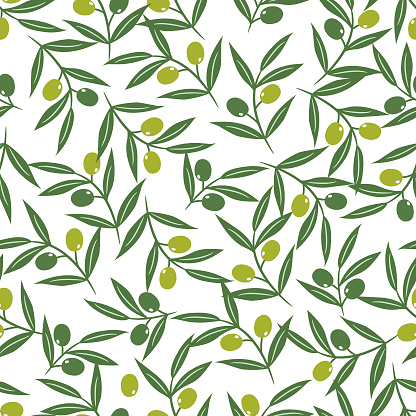 Vector olive seamless pattern .