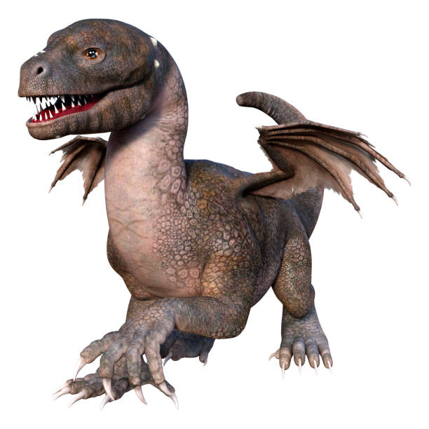 istock 3D Rendering Fairy Tale Dragon on White 1436983333