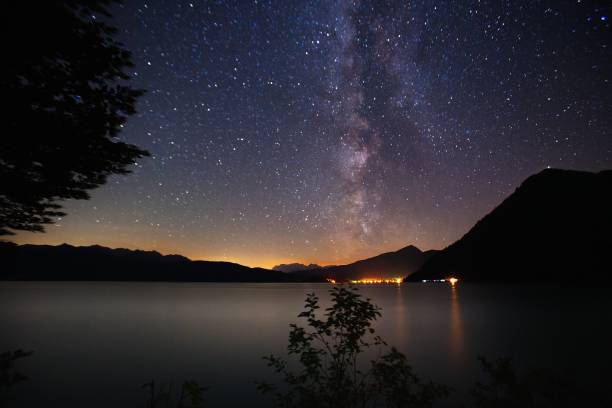 istock Starry night above the lake 1436984501