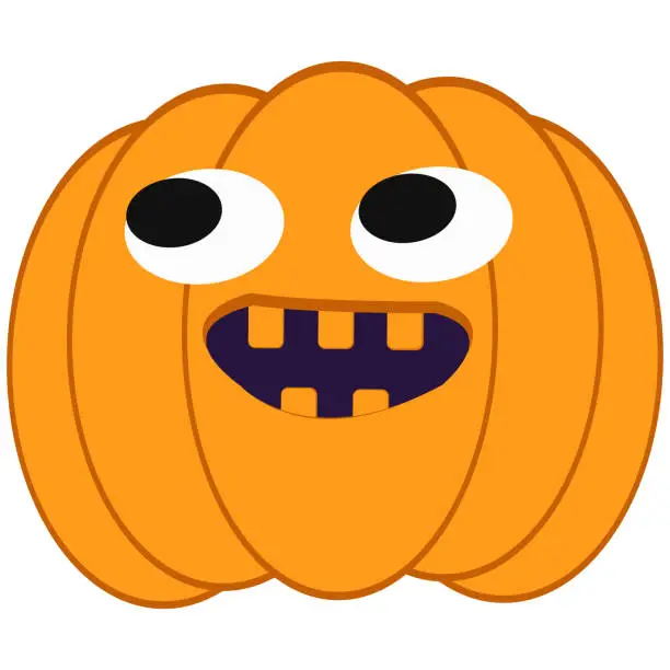 Vector illustration of Halloween pumpkin smile celebration festival