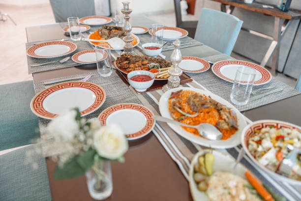 istock Large Table Full Of Traditional Middle Eastern Food 1437003024