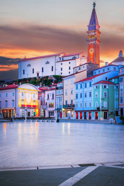 istock Piran, Slovenia - Morning illuminated Tartini Square 1437004471