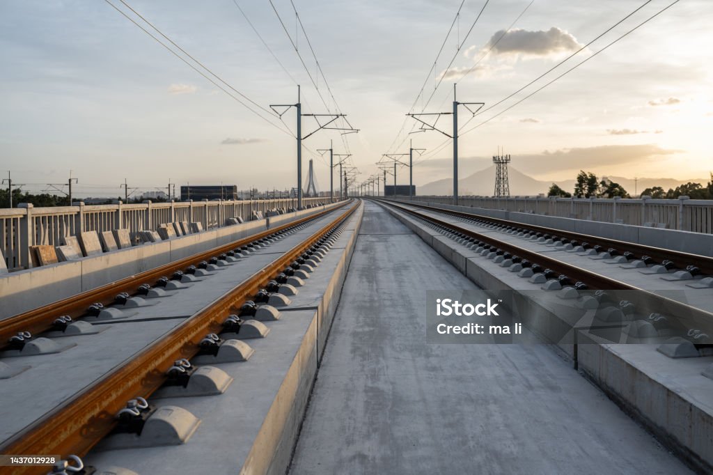 Uncompleted high-speed railway High speed railway under construction HS2 Stock Photo