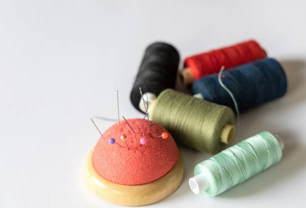 Set of sewing accessories for tailoring. Concept design and repair of clothes.