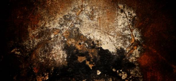 istock Grunge wall texture background, creepy dark old wall 1437015639