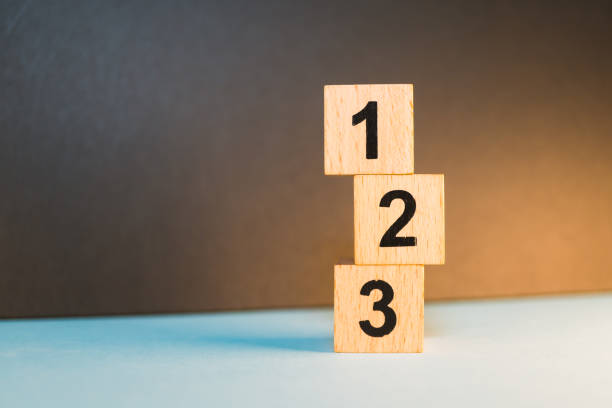istock Wooden block number using as business competition concept 1437017267