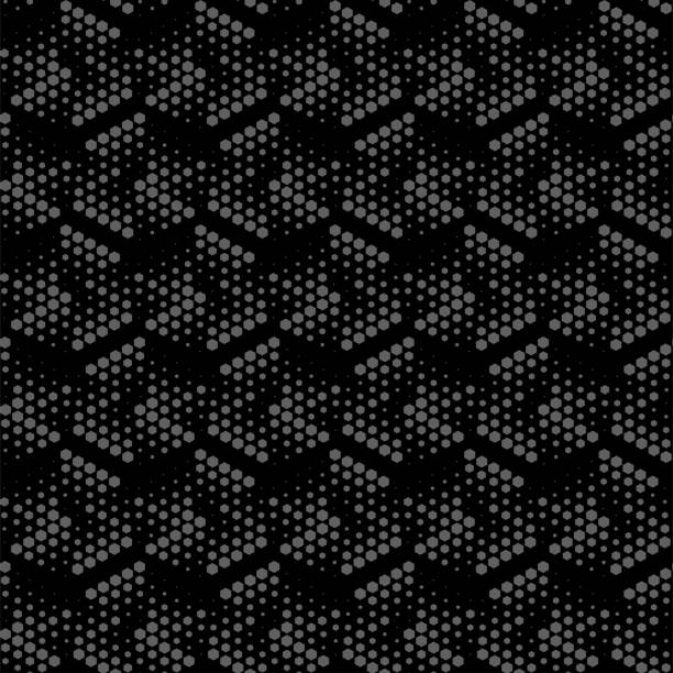 ilustraciones, imágenes clip art, dibujos animados e iconos de stock de ilustración vectorial. textura hexagonal. patrón sin costuras geométrico gris en blanco y negro. fondo abstracto de mosaico. textura poligonal geométrica de repetición hexagonal. - illusion leather pattern backgrounds