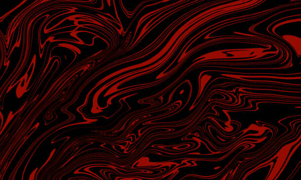 ilustraciones, imágenes clip art, dibujos animados e iconos de stock de fondo abstracto fluido de tinta roja con patrón giratorio - oil painting red dark backgrounds