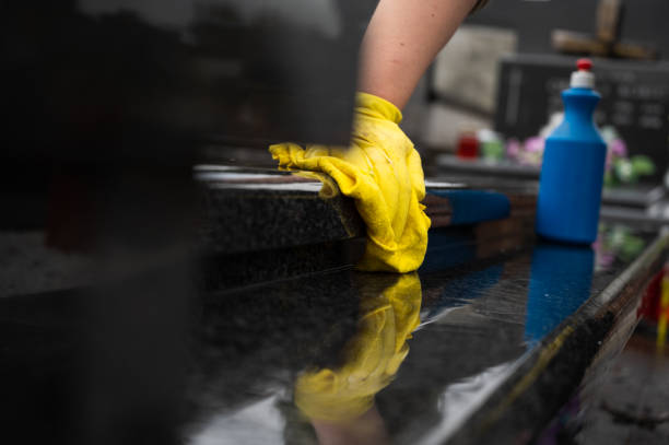 istock Headstone cleaning, polishing treatment 1437018097