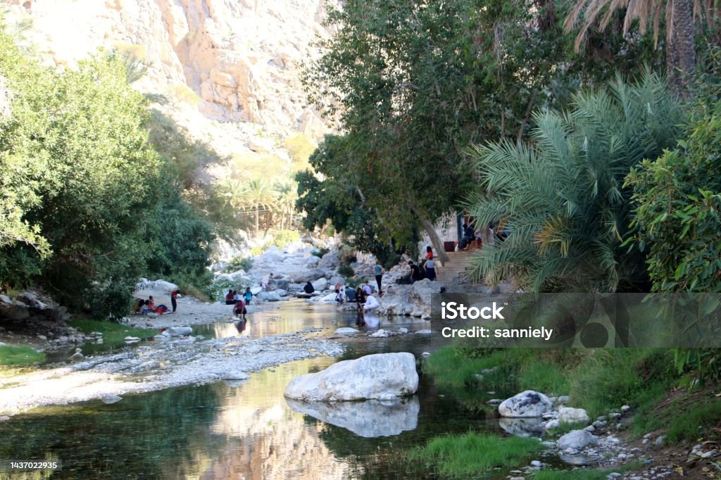 Oman - Nakhl site and water source Oman - site de Nakhl ou se trouvent d’importantes sources d’eau Adventure Stock Photo