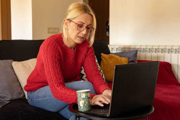 istock Professional woman working from home 1437024811