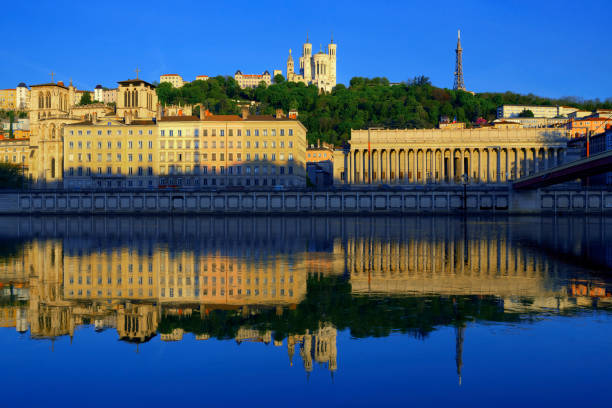 istock Famous view of Lyon with Saone river 1437025371