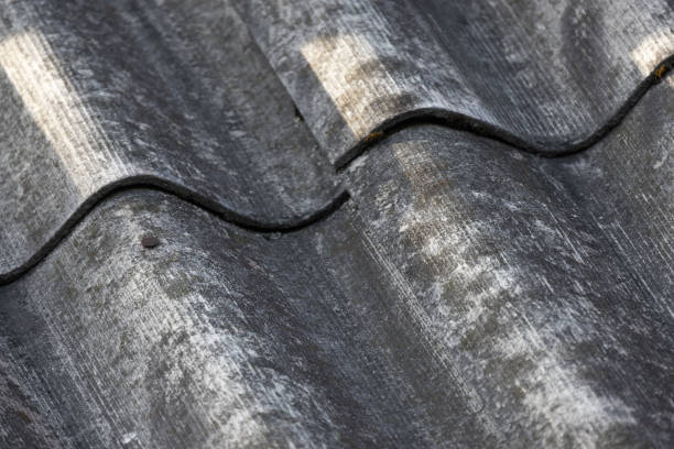 istock Grungy gray weathered slate roof, background texture 1437025742