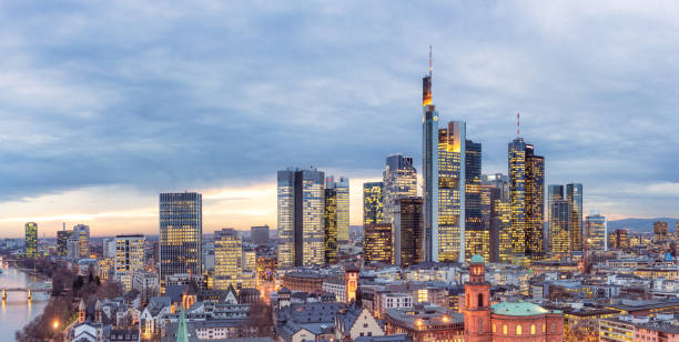 Photo of Panoramic Frankfurt skyline at dusk