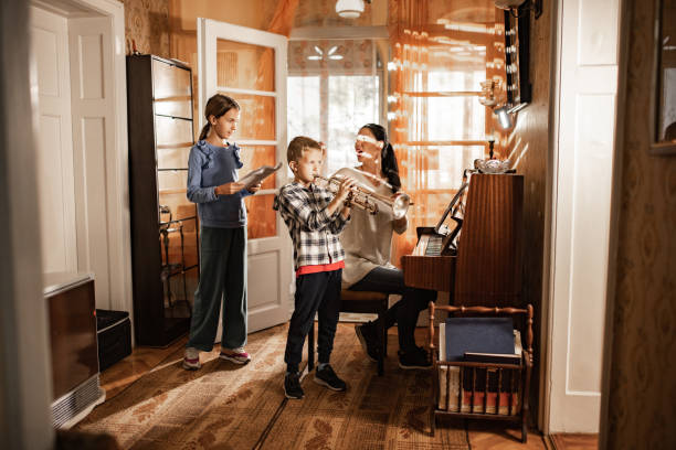 istock Private music class at home 1437034999