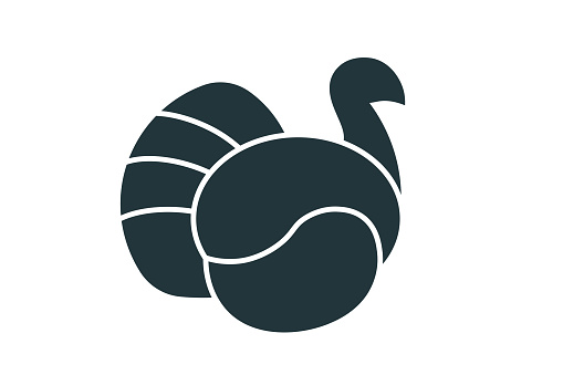 turkey. Simple icon. Flat style element for graphic design. Vector EPS10 illustration