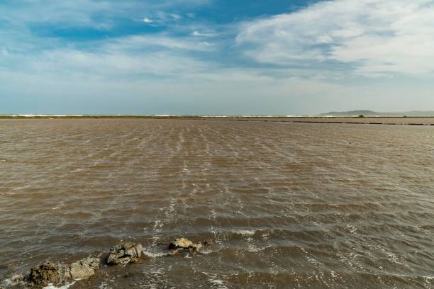 istock Background with landscape of Salinas de Galerazamba. 1437043920