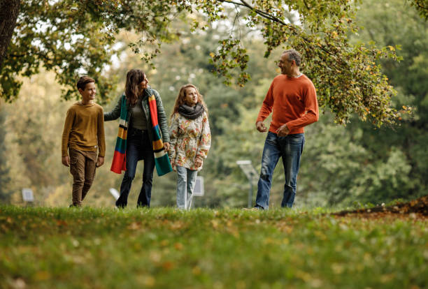 istock Family in forest having great time. 1437043980