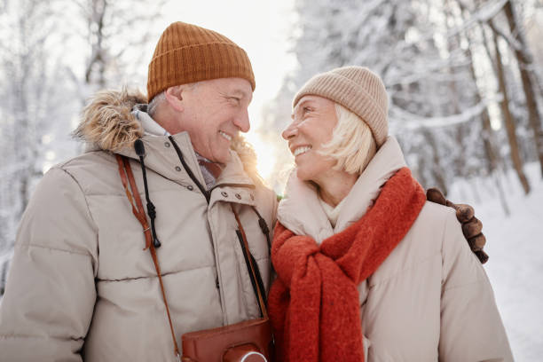 istock Loving Senior Couple Outdoors in Winter 1437052338
