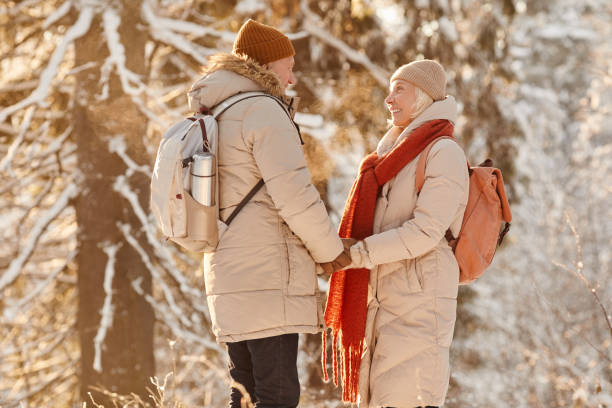 istock Senior Couple Enjoying Winter Hike 1437052354