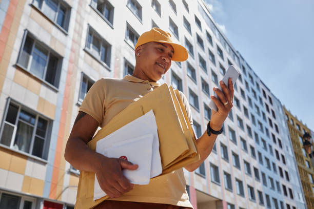 istock Door to Door Mail Delivery 1437054501