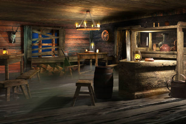 istock Interior of medieval restaurant bar 1437054554