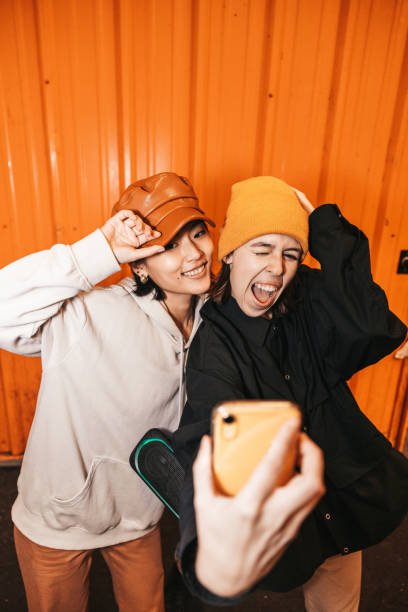 istock Friends taking a selfie 1437069354