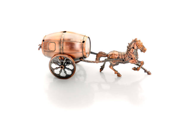istock Statuette of a horse on a white background 1437076480