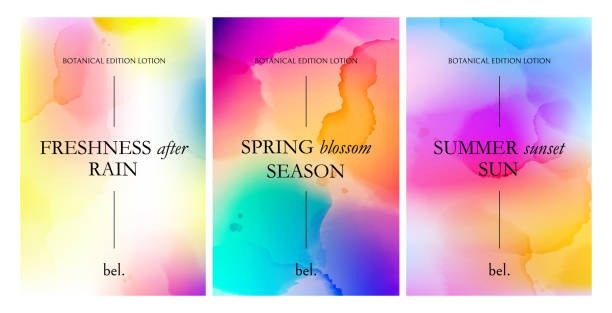 helle bunte hintergründe mit aquarellspritzern. abstrakte holi-lackstruktur. regenbogenfarbenes banner design - aquarelleffekt stock-grafiken, -clipart, -cartoons und -symbole