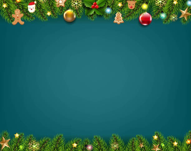 istock Christmas Garland And Toys Frame White background 1437081812