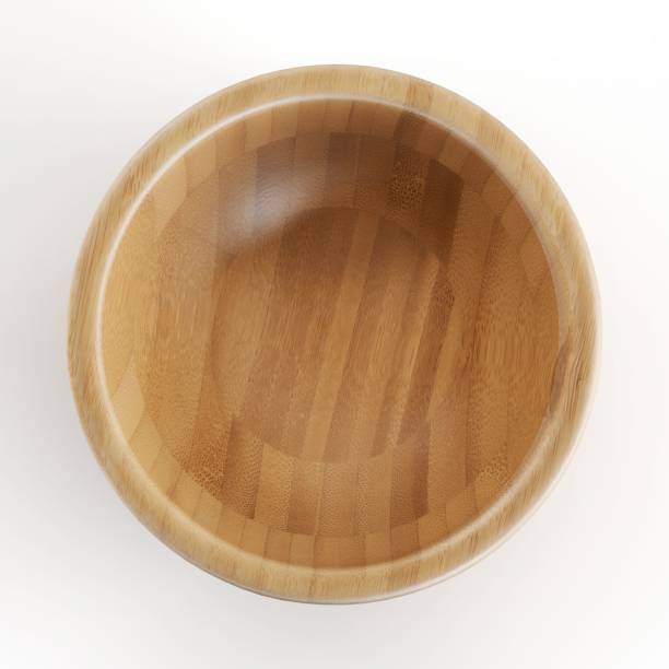 istock 3d rendering of a wooden bowl isolated on white background 1437081878