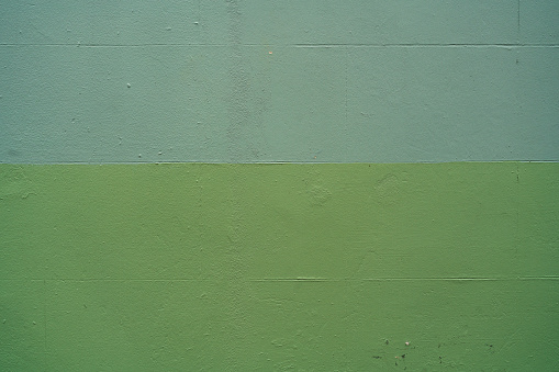Two shaded green color wall as background.