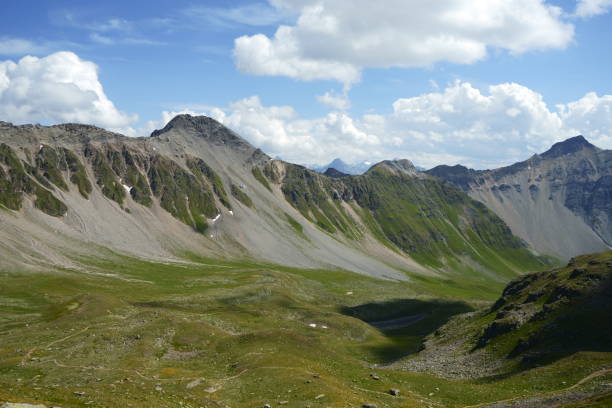 Mountain range on the Parpaner Rothorn, Lenzerheide
