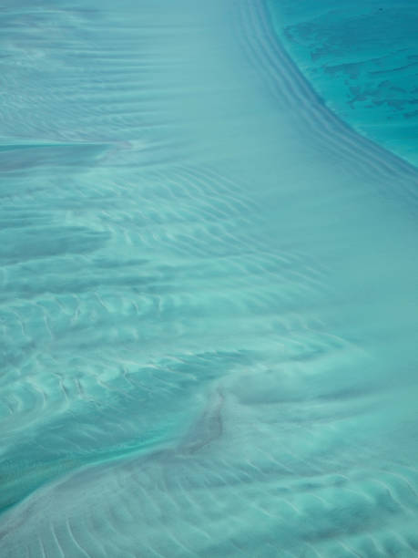 istock Aerial abstract tidal sand and water patterns 1437105345