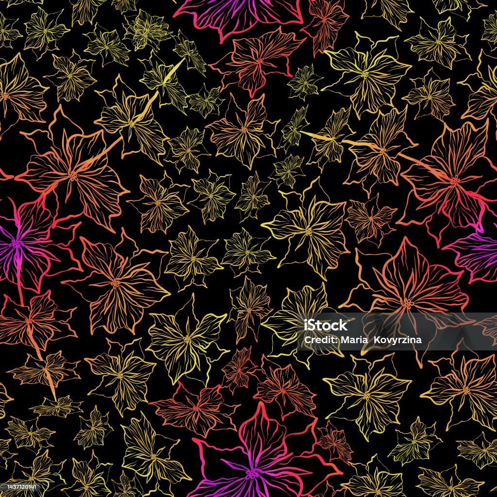 Flower Falling Gradient Gradient Exotic Flowers Pattern Stock Illustration - Download Image Now ...