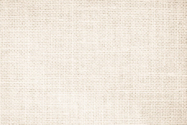 Brown sackcloth woven texture background in natural pattern. Jute hessian burlap, linen background in light beige cream color blank. Weaving canvas fiber line cotton cloth textured as organic.