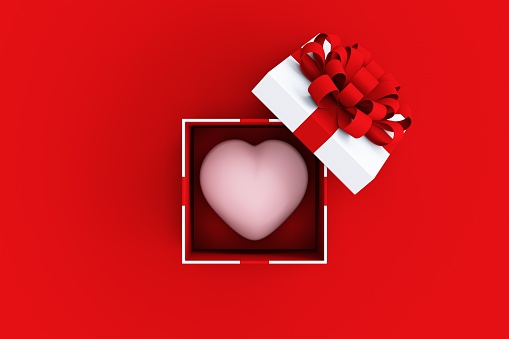 Valentine's Day - Holiday, Gift, Heart Shape, Gift Tag - Note, No People