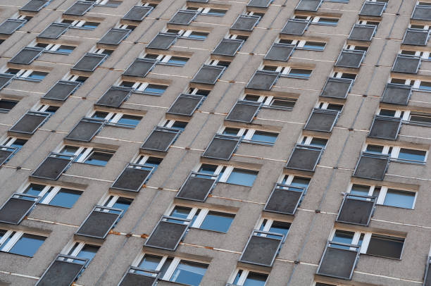 istock Urban architecture. Abstract modern building background for closeup design. 1437137536
