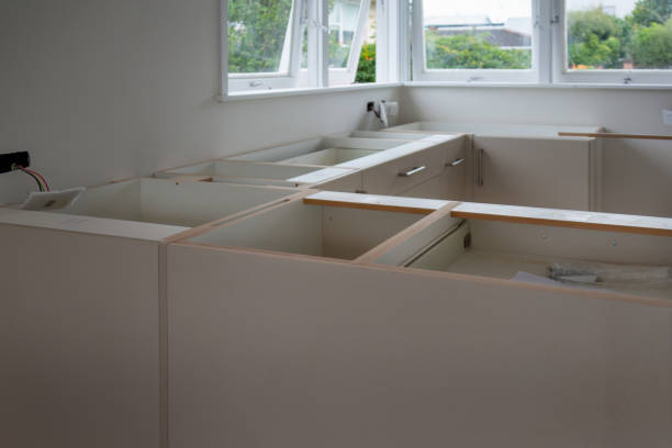 istock Residential home renovation with unfinished new kitchen 1437142651
