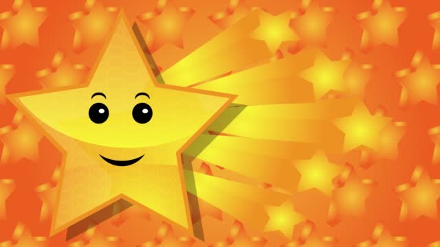 Star Saying Percentage Sign with Speech bubble. Cartoon animation video.