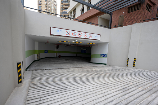 Underground car park entrance
