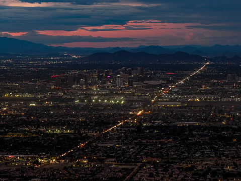 Phoenix Arizona night view.
