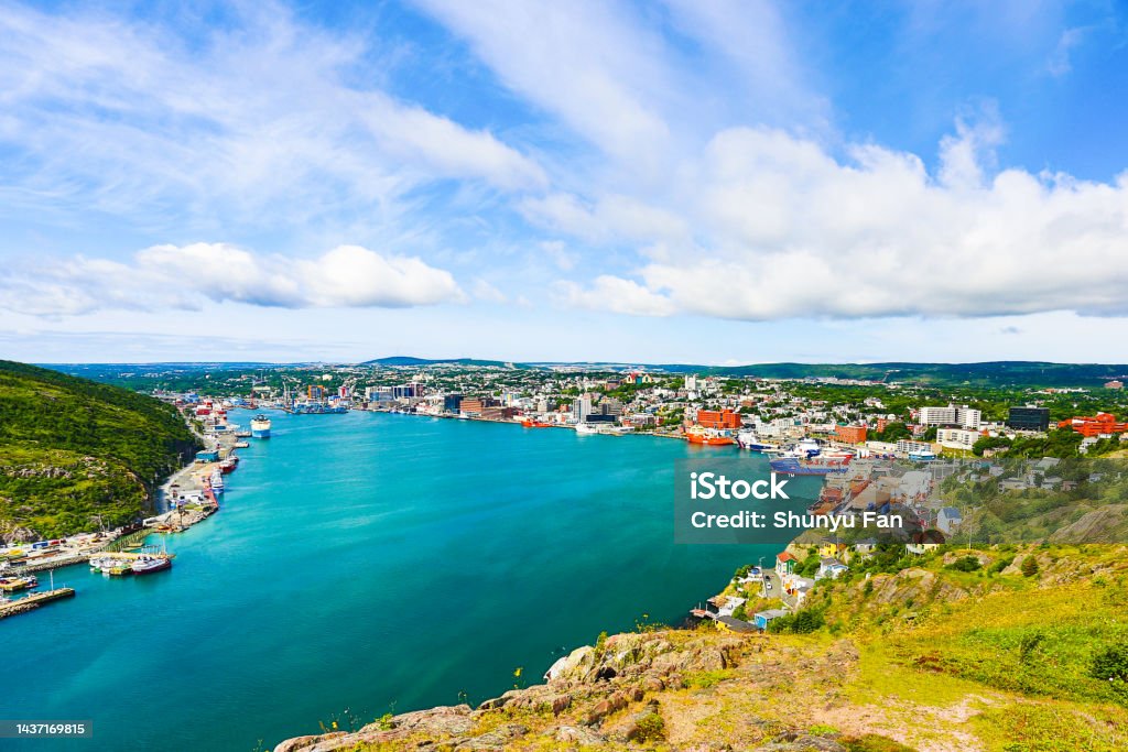 St John's Harbor, Newfoundland St John's, Newfoundland Newfoundland Island Stock Photo