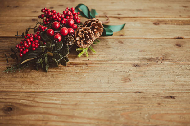 Holly and pine needle