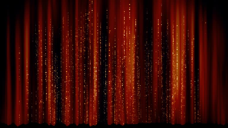 Curtain particle glitter