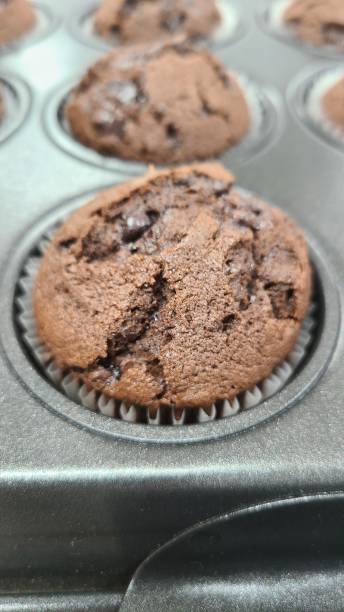 istock an oven-baked chocolate muffin 1437182145